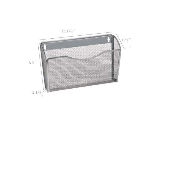 Home Organizer Wall File Silve