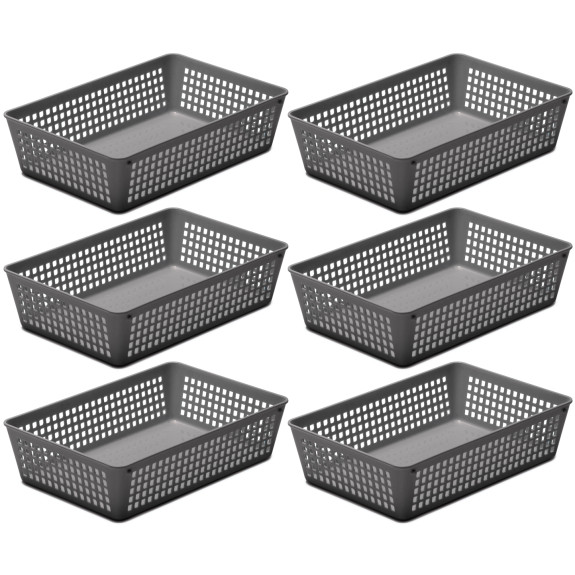 Basket 9x6 3pk. Grey