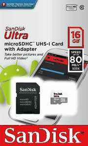 microSD 16GB Class 10 w/Adapte