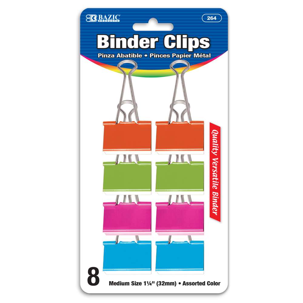 Binder Clips 1¼ Medium 8ct.