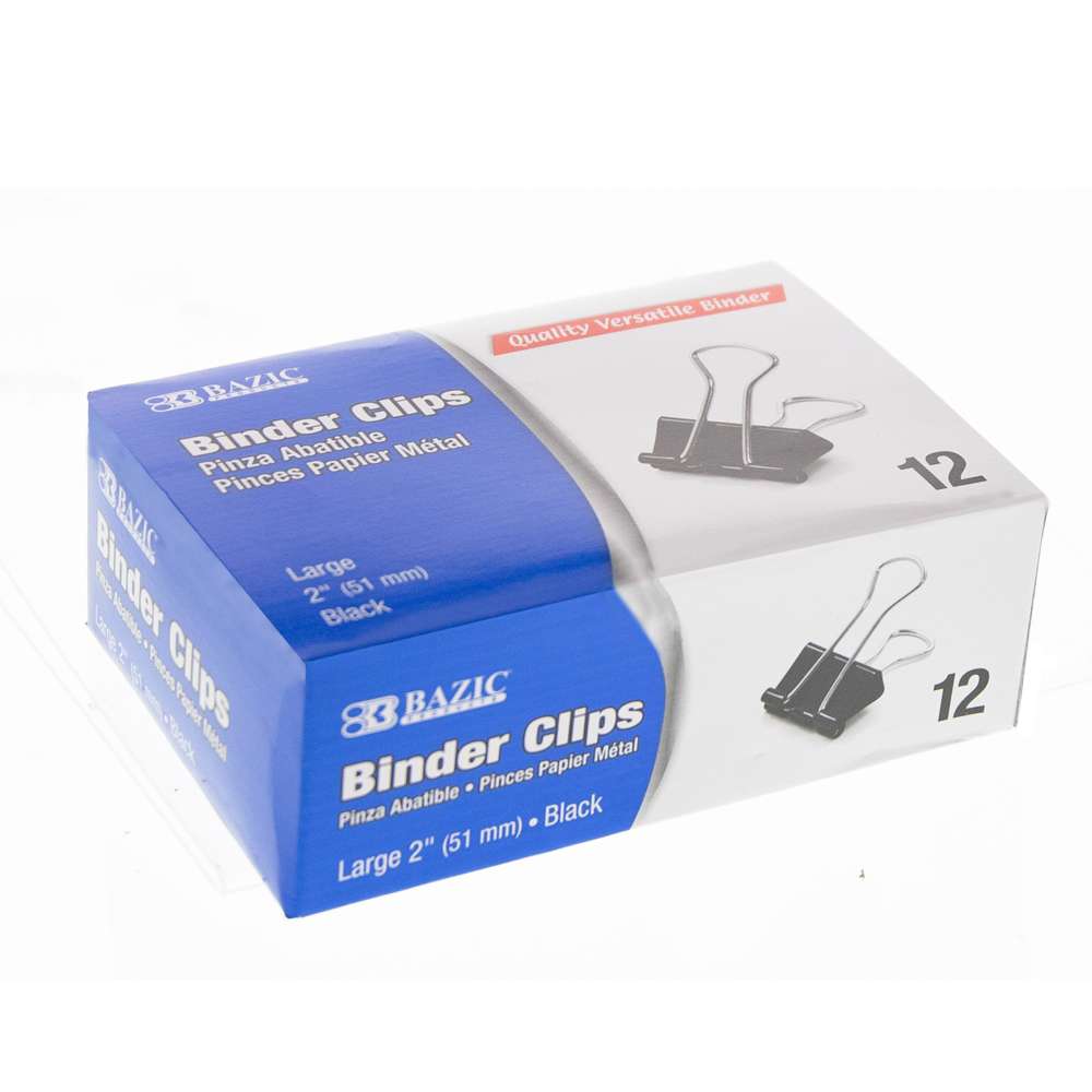 Binder Clips 2" LARGE 12ct.