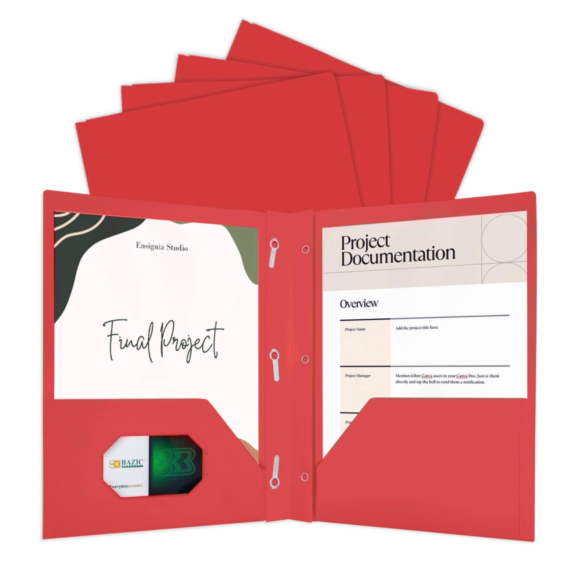 3-Prong Folder Poly RED