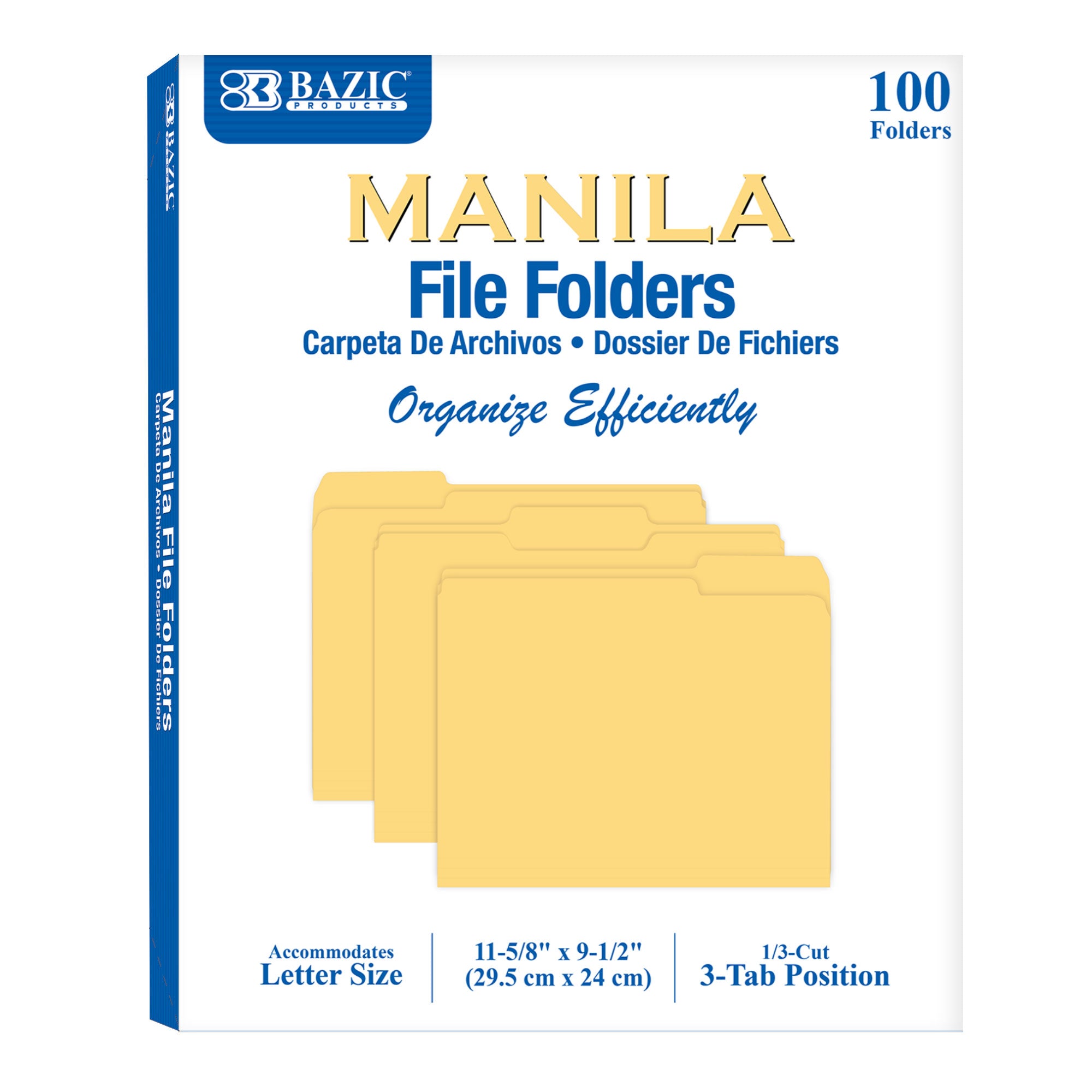 File Folders Manila 100ct Bazi