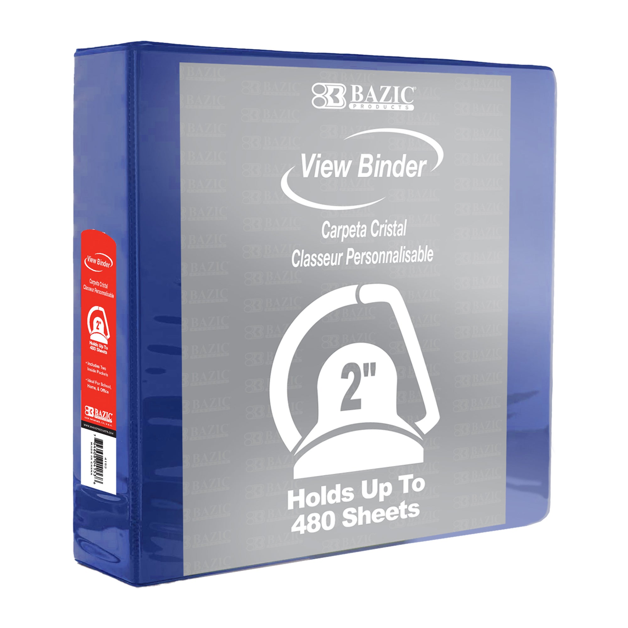 2" View Binder "D" Blue Bazic