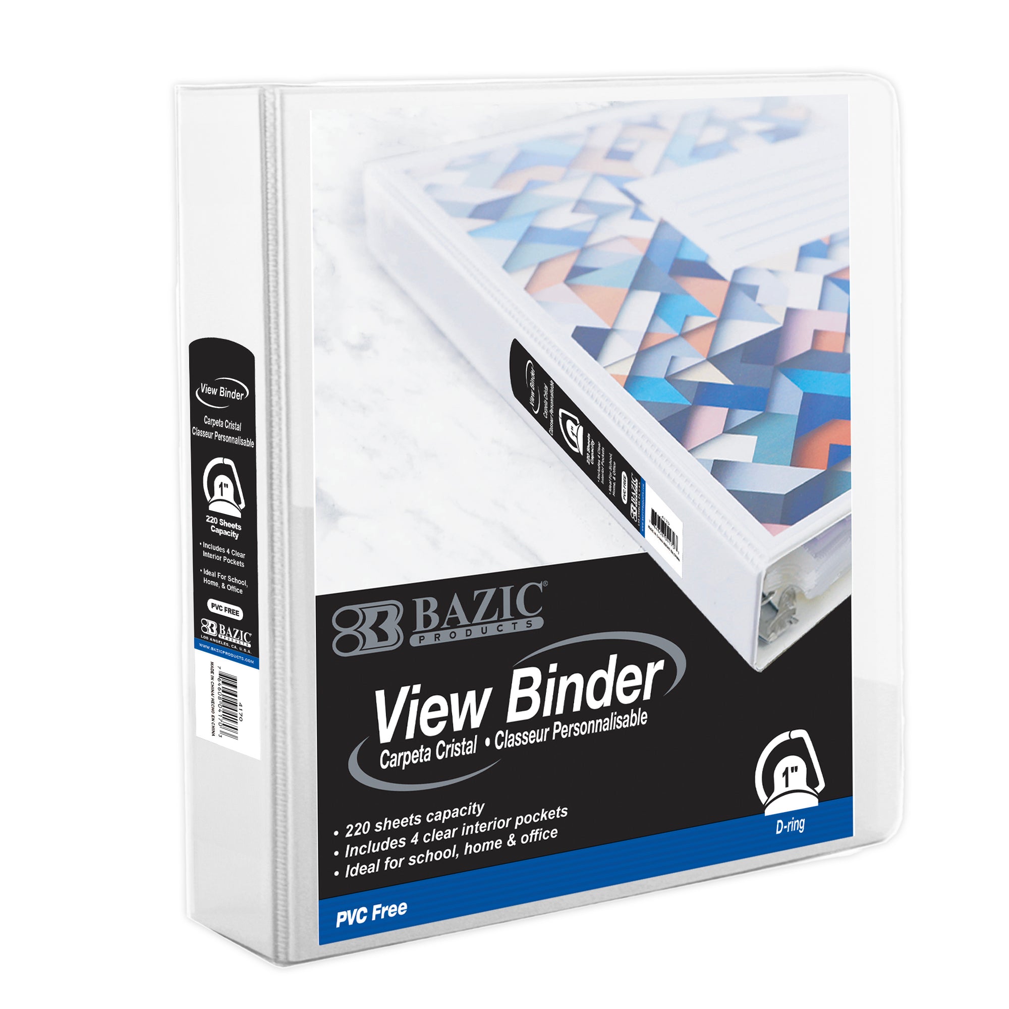 1" View Binder "D" White