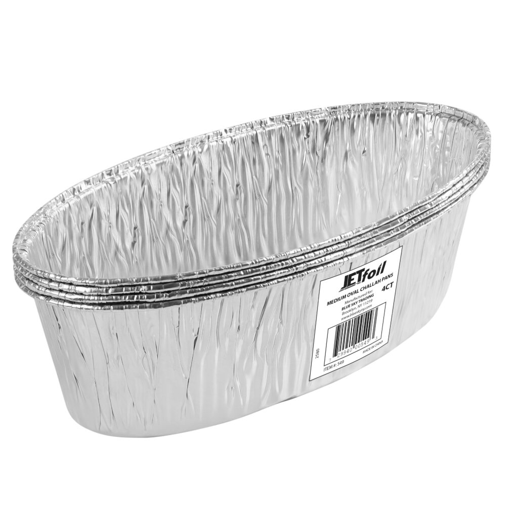 Foil Pan Challah Oval Med 4pk
