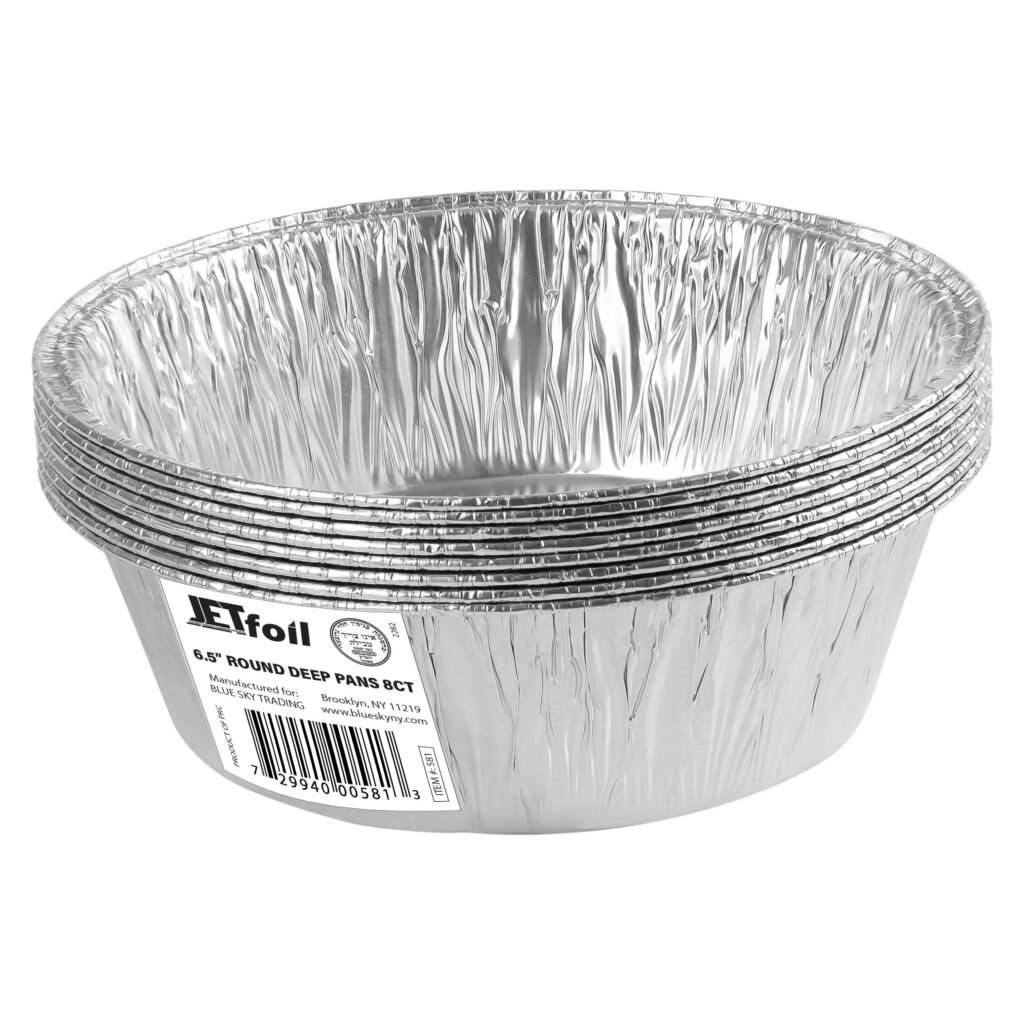 Foil Pan 6.5" Round Deep 8pk