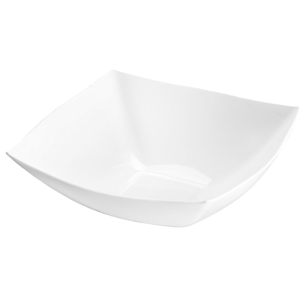 Square 128oz Bowl White