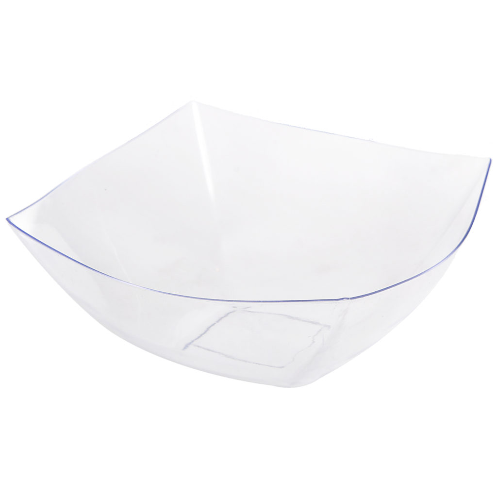 8oz. Square Bowl Clear 4pk.