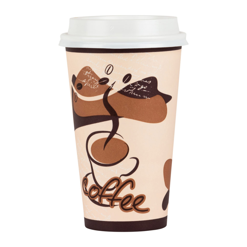 Hot Cups w/Lids 16z 16ct "Coff