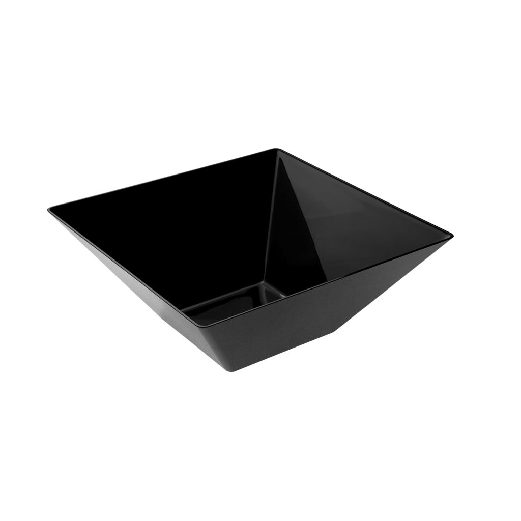 Square Bowl 2 Quart Black