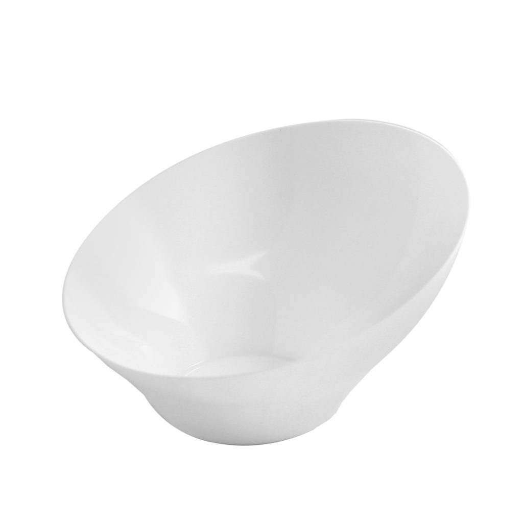 Angled Bowls Med White