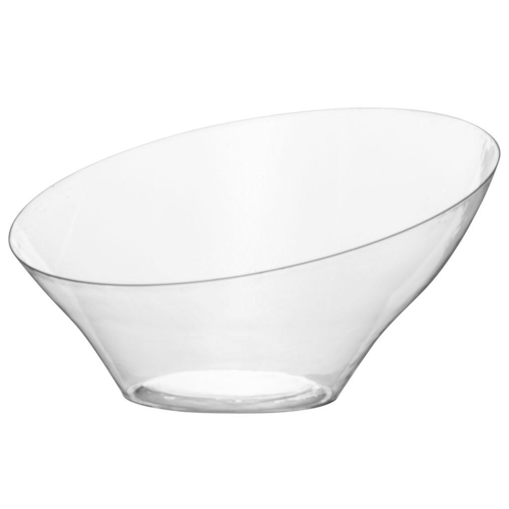 Angled Bowls Sml 6oz Clear 8ct
