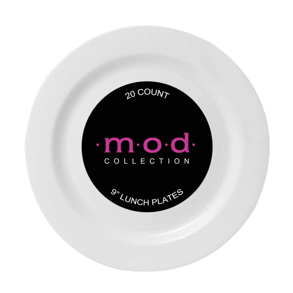 Mod 9"" Plate White 20ct