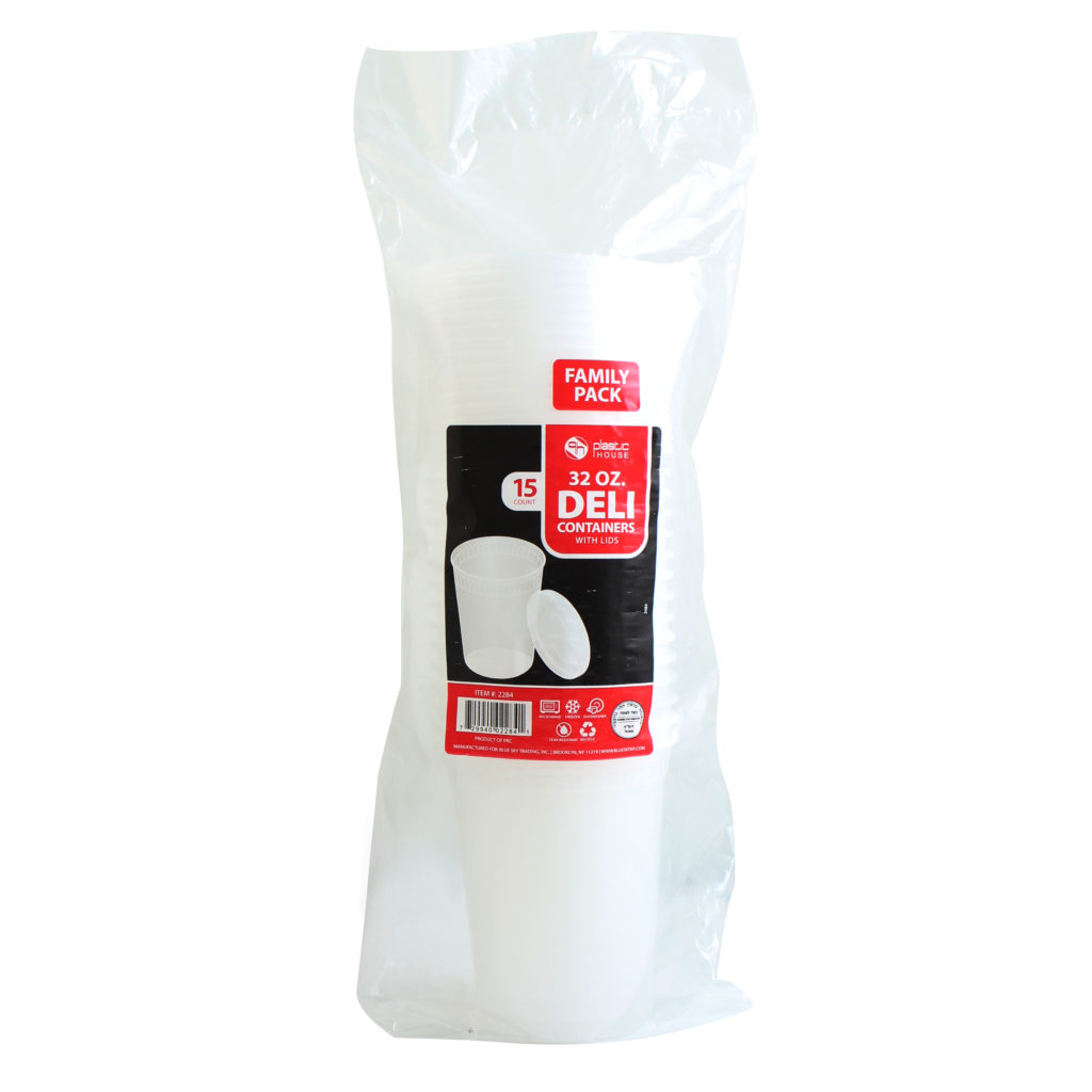 32oz Container w/Lid Heavy 15c