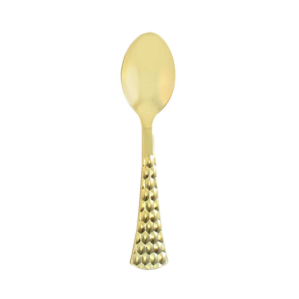 Hammered Teaspoon 20pk GOLD