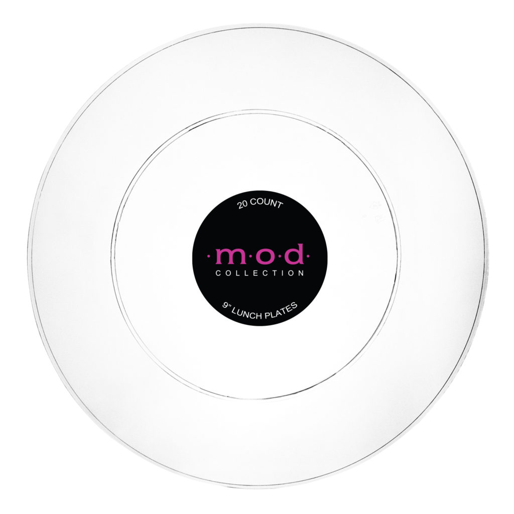 Mod 9"" Plate Clear 20ct