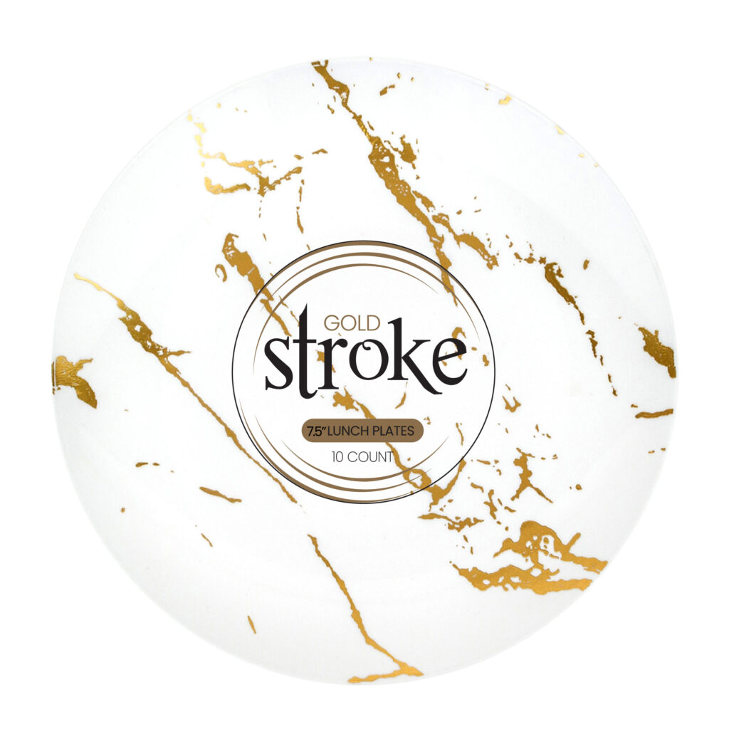 Gold Stroke 8" White/Gold 10ct