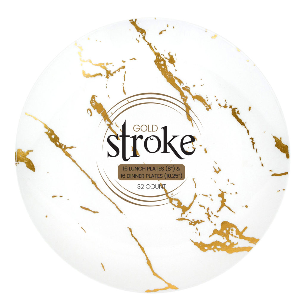 Gold Stroke 10" White/Gold 10c