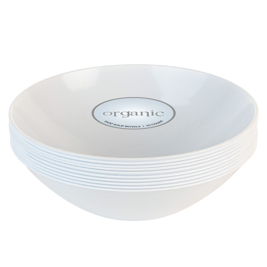 Organic 16oz Bowl 10ct WHITE