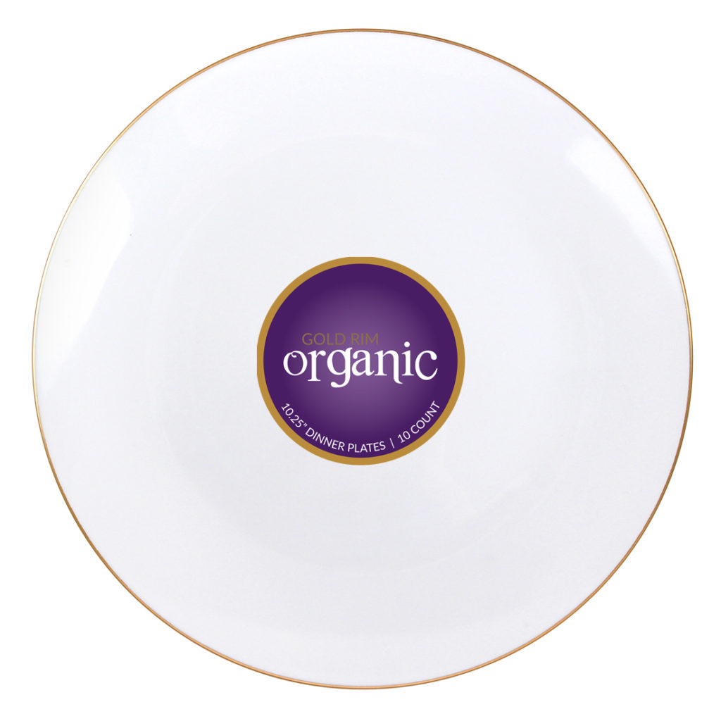 Organic 10" 10c White GOLD RIM