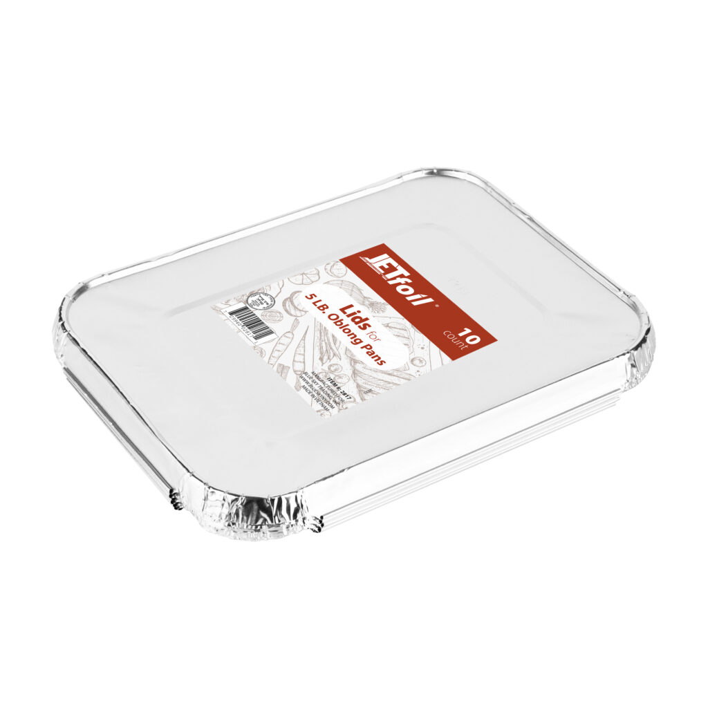 Foil Lid for 5Lb oblong 10ct