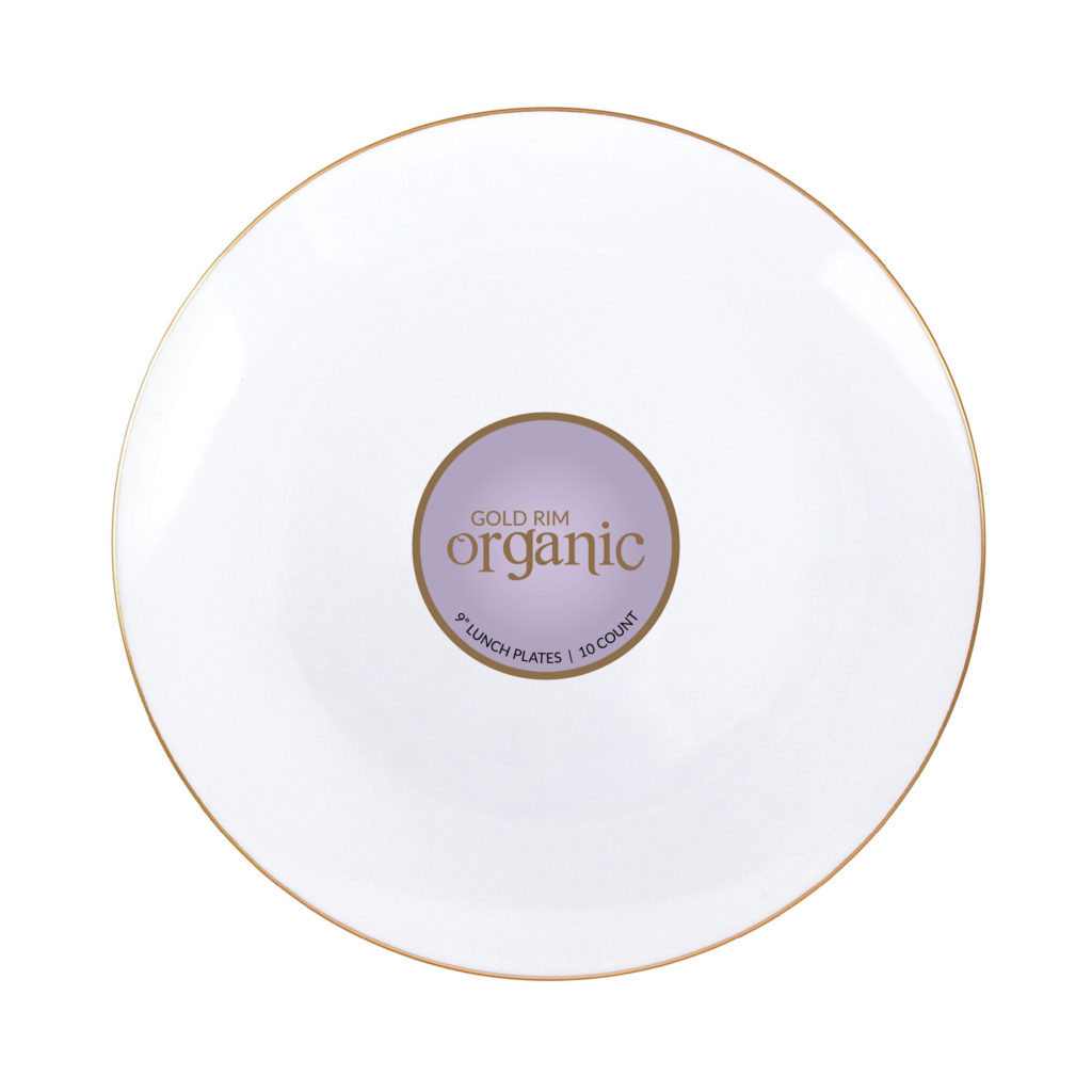 Organic 9" 10c White GOLD RIM