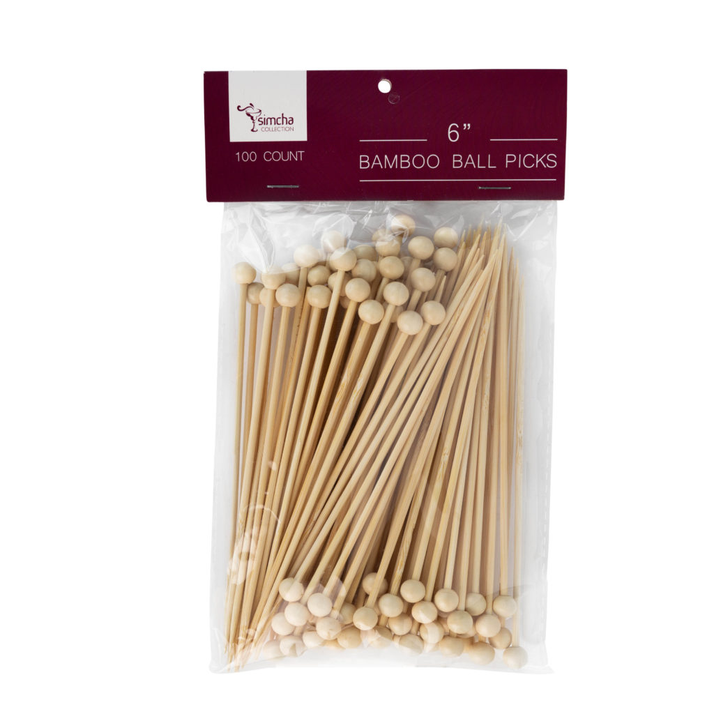 Bamboo Ball Picks 6" 100ct