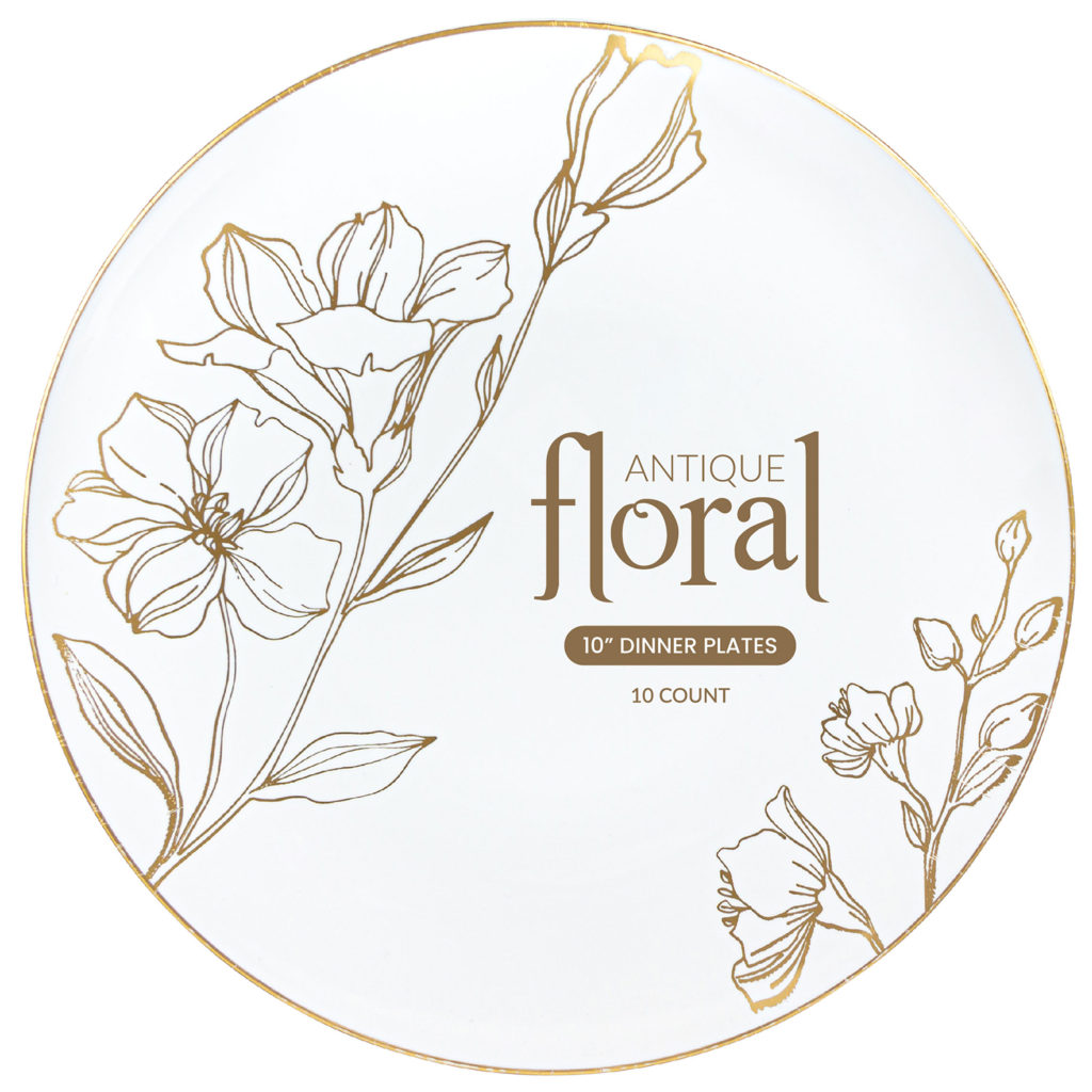 Antique Floral gold 10" 10ct