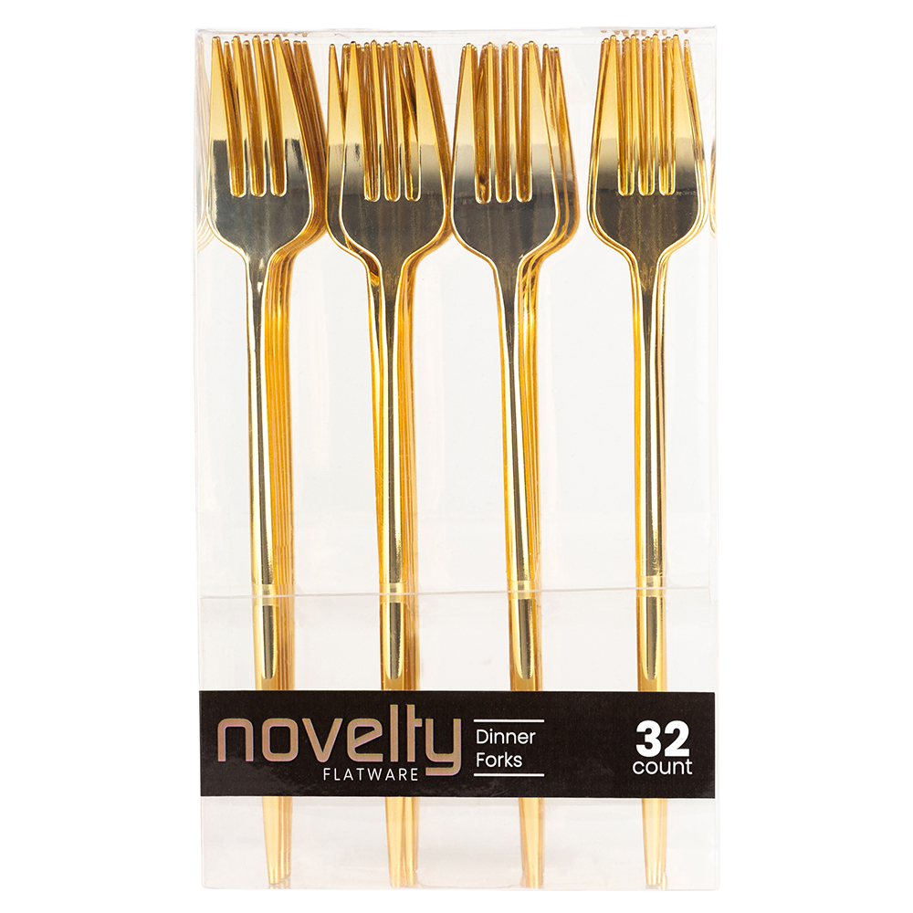 Novelty GOLD Dinner Fork 32ct