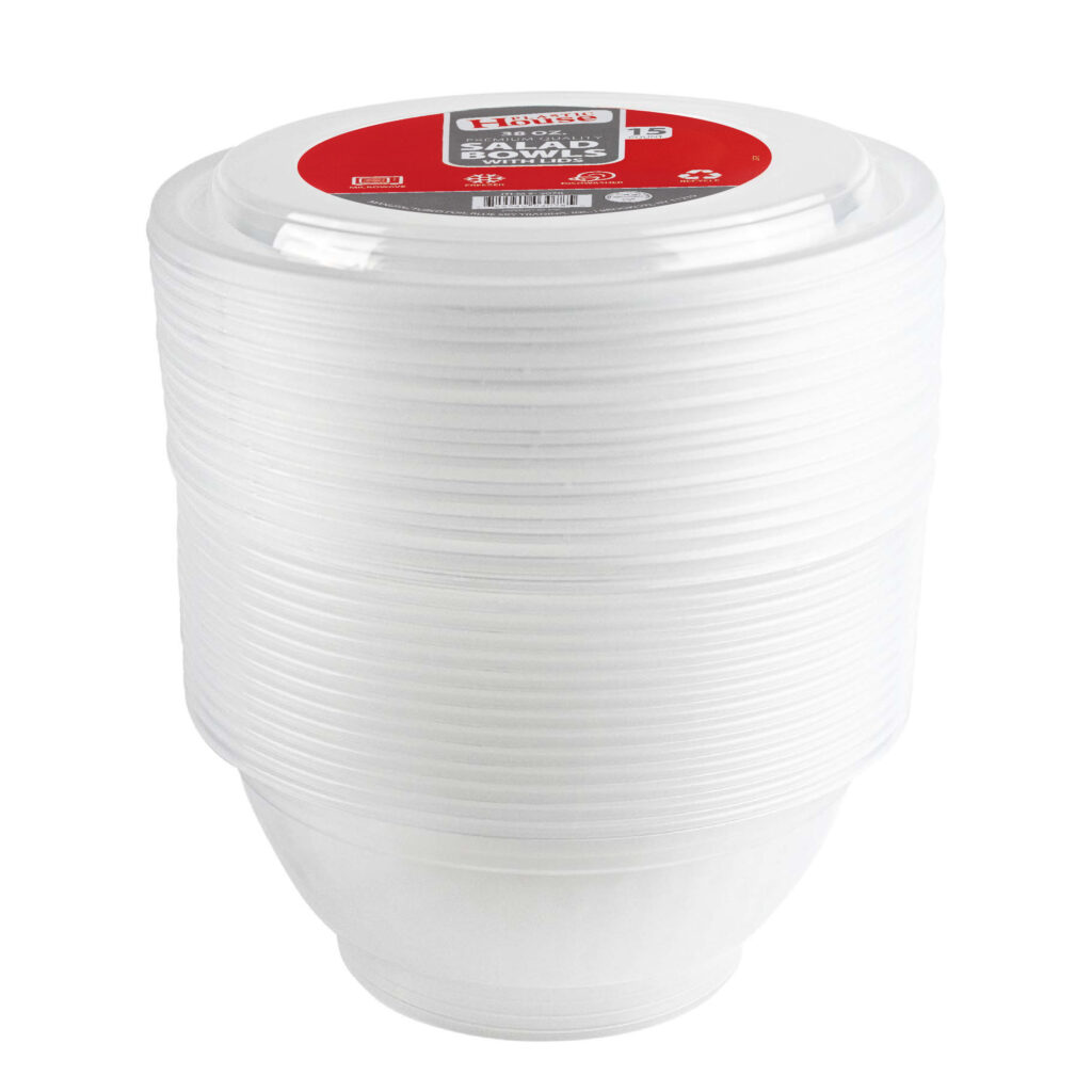 Bowl 32oz Round w/Lid 15ct Clr