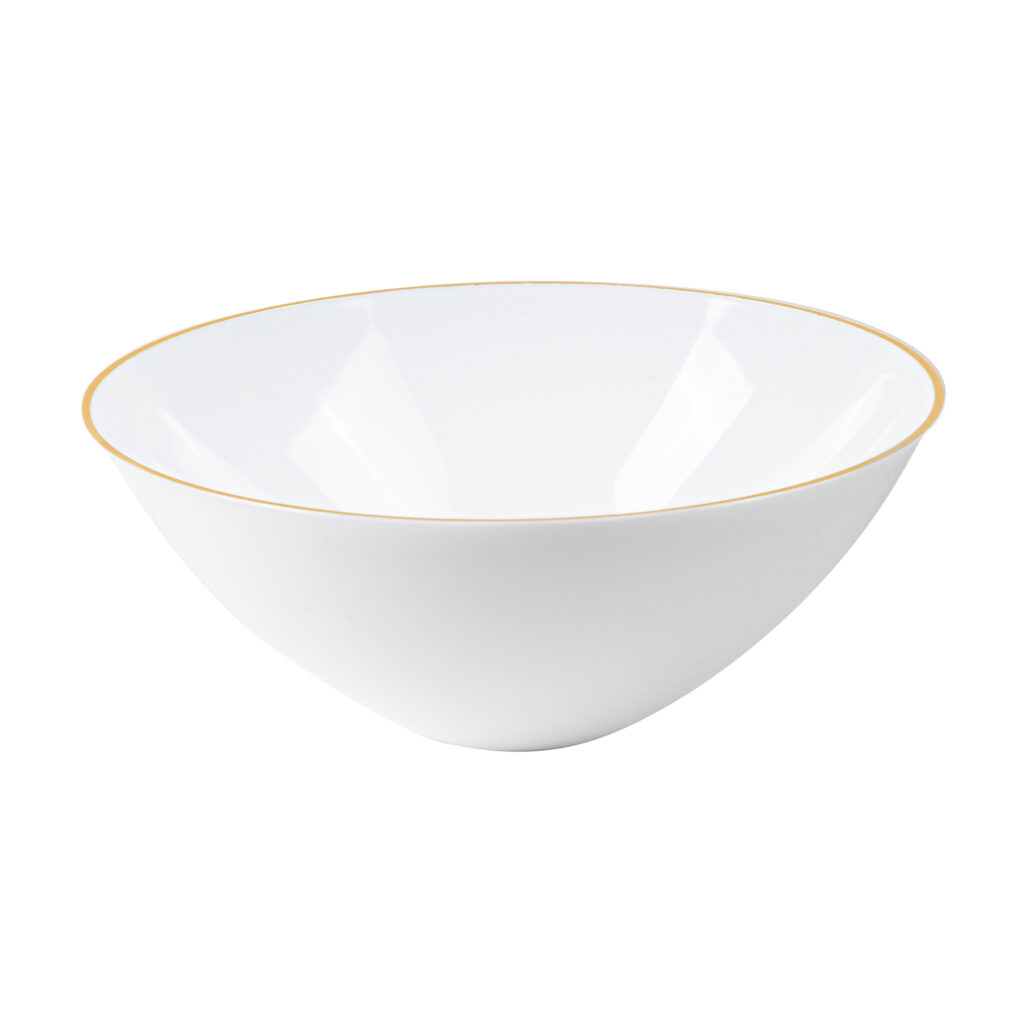 Organic 58oz SaladBowl Wht/Gol