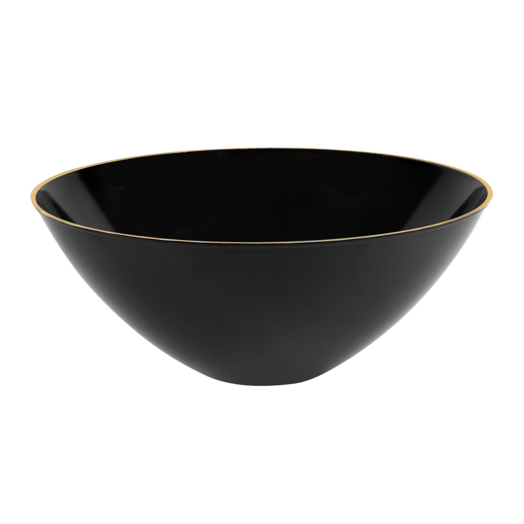Organic 58oz SaladBowl Blk/Gol