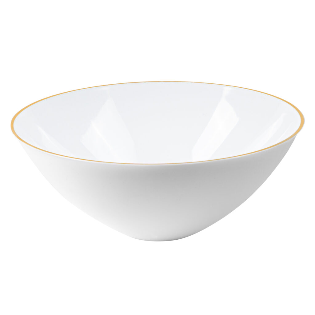 Organic 112oz Bowl Wht/Gol