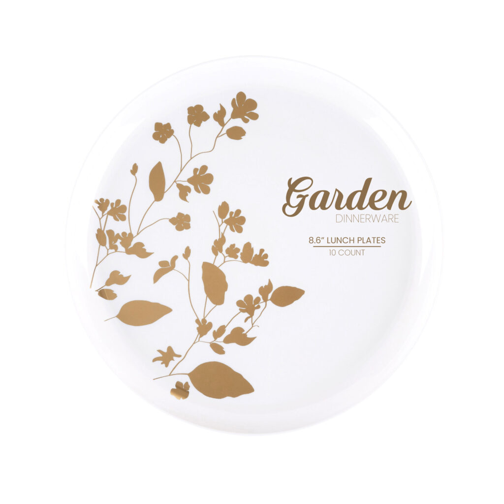 Garden 8.6" 10c GOLD Floral