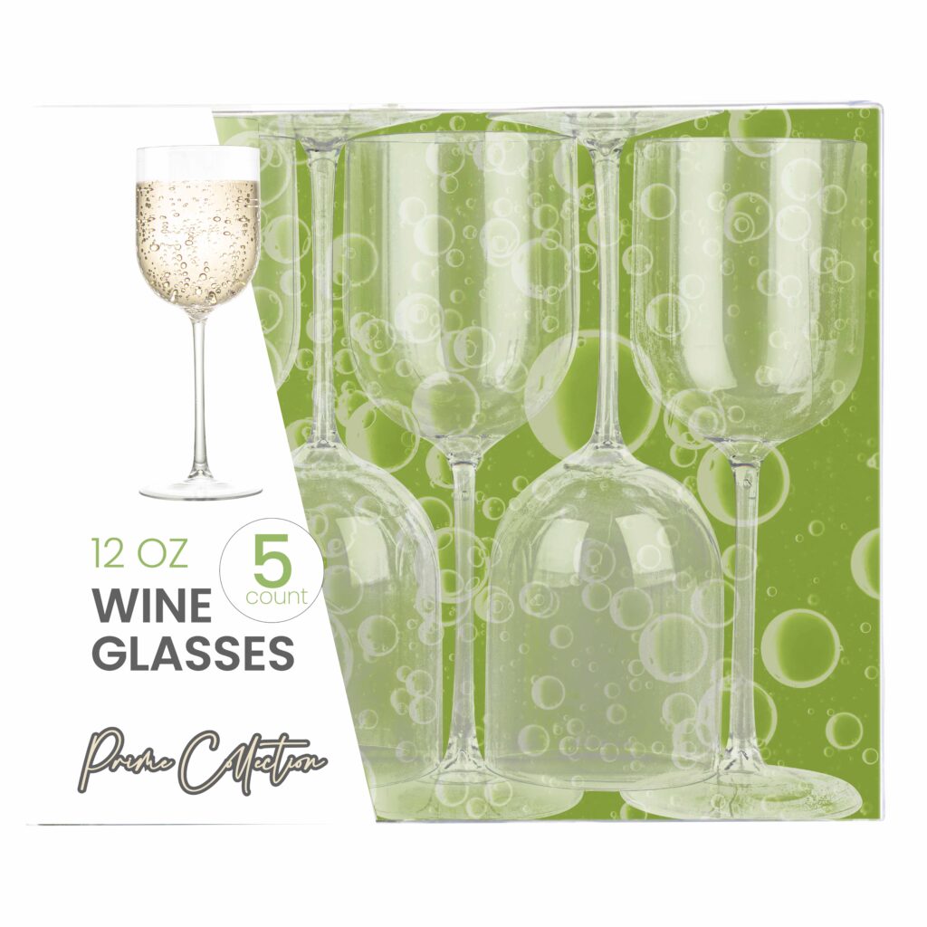 Wine Glass 12oz Clear 5ct