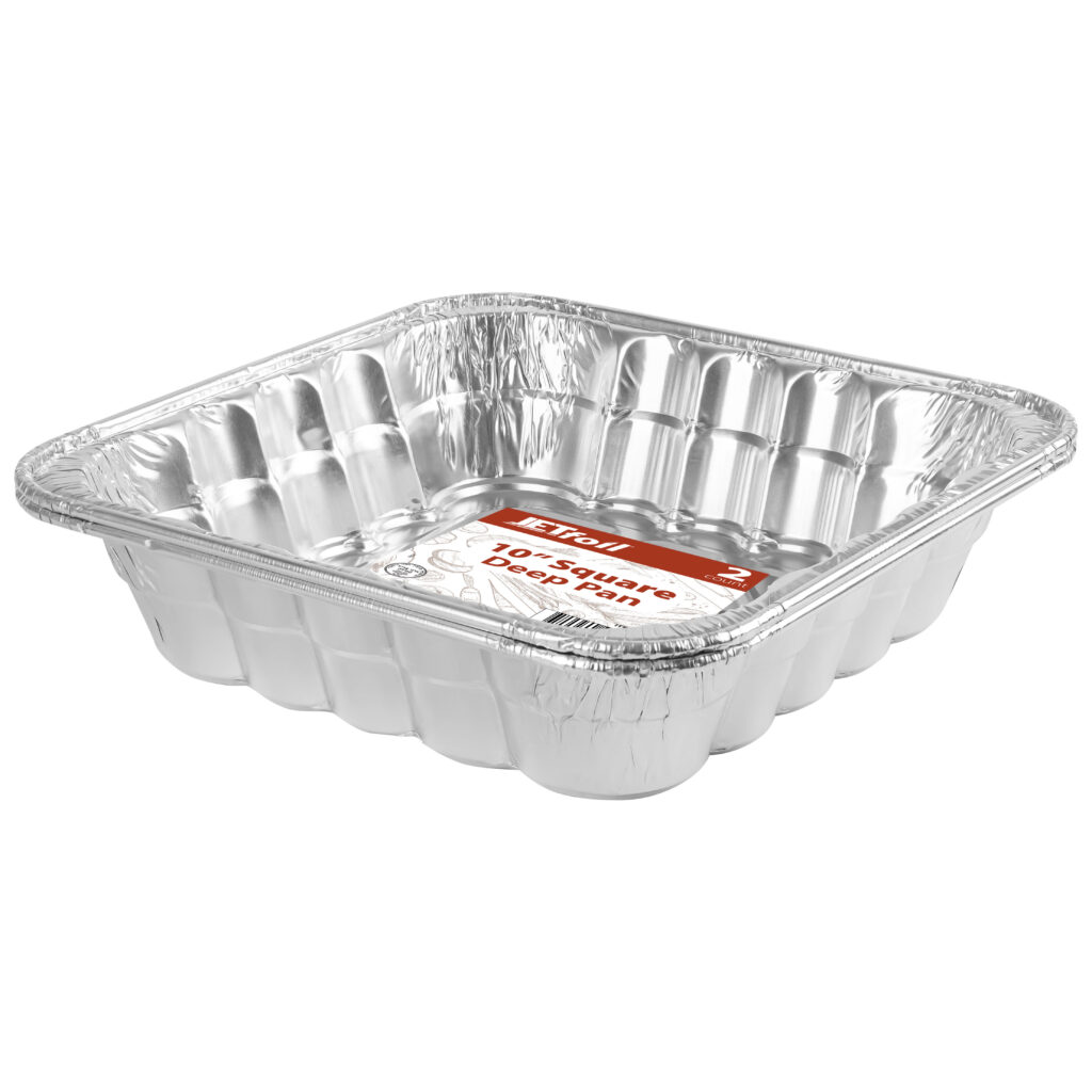 Foil Pan 10" SquareDeep 2ct