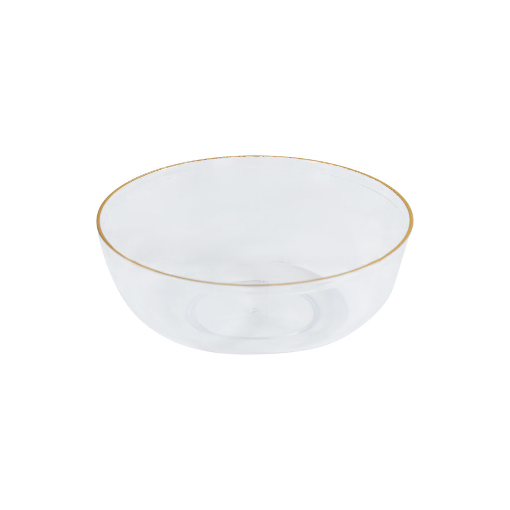 Edge Bowls 6oz 10ct CLEAR/Gol