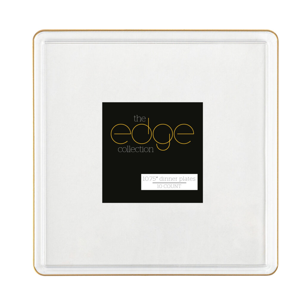 Sq Edge Plates 10.7. 10ct Cl/G