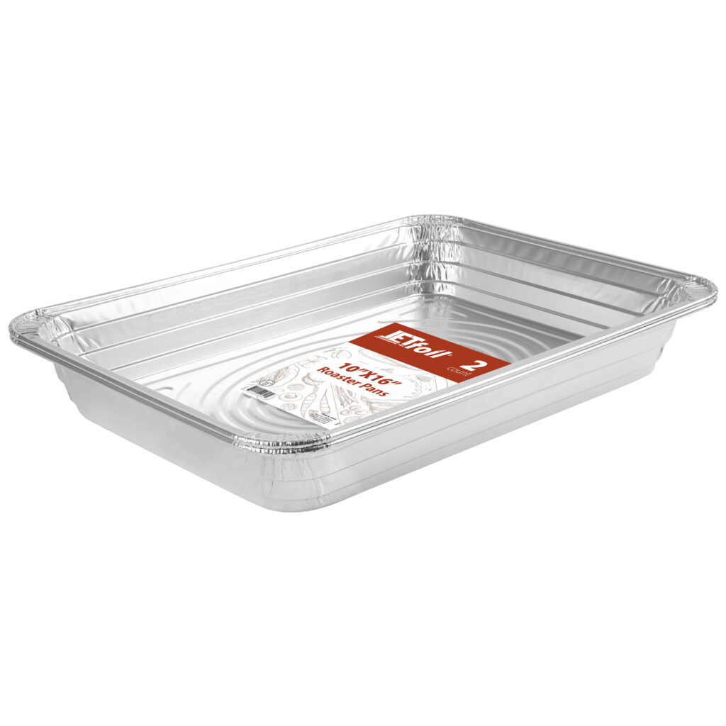 Foil Pan Med Roaster 10x16 2ct