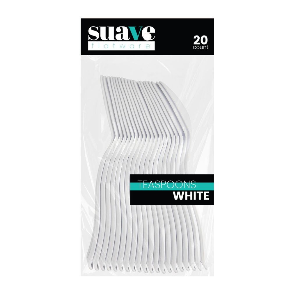 Suave WHITE Teaspoon 20ct