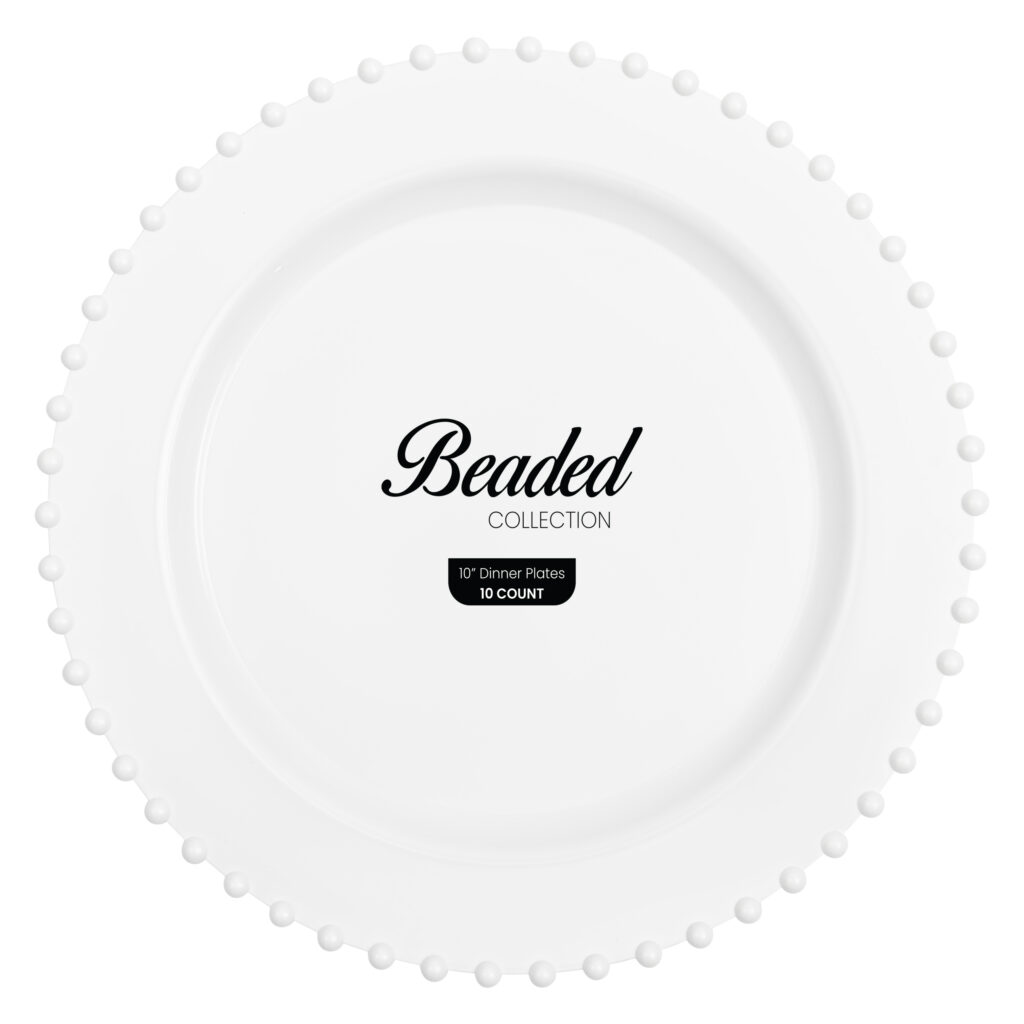 Beaded White 10" 10ct