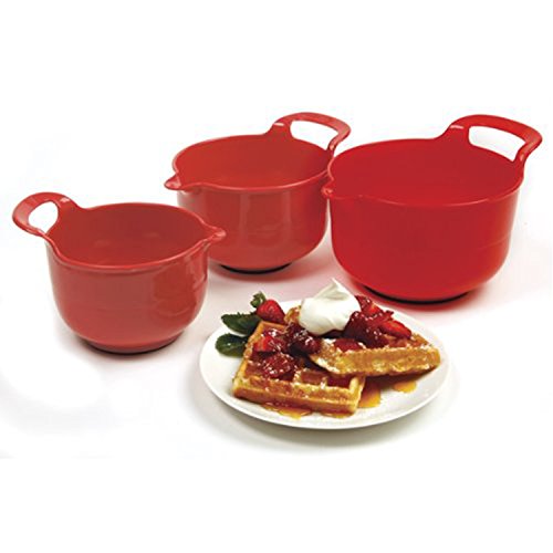 Norpro 3pc Mixing Bowl Set RED