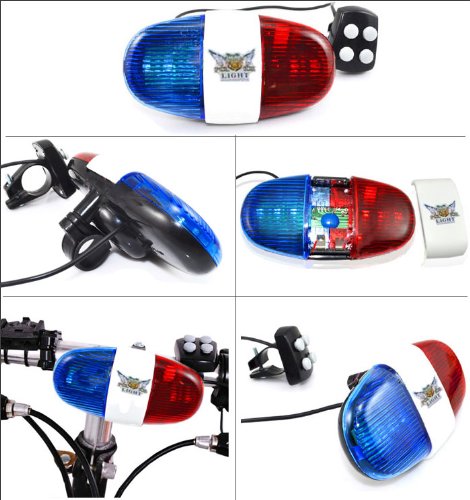 Blue & Red Police Siren w/batt