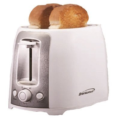 Toaster 2-Slice White Brentwoo