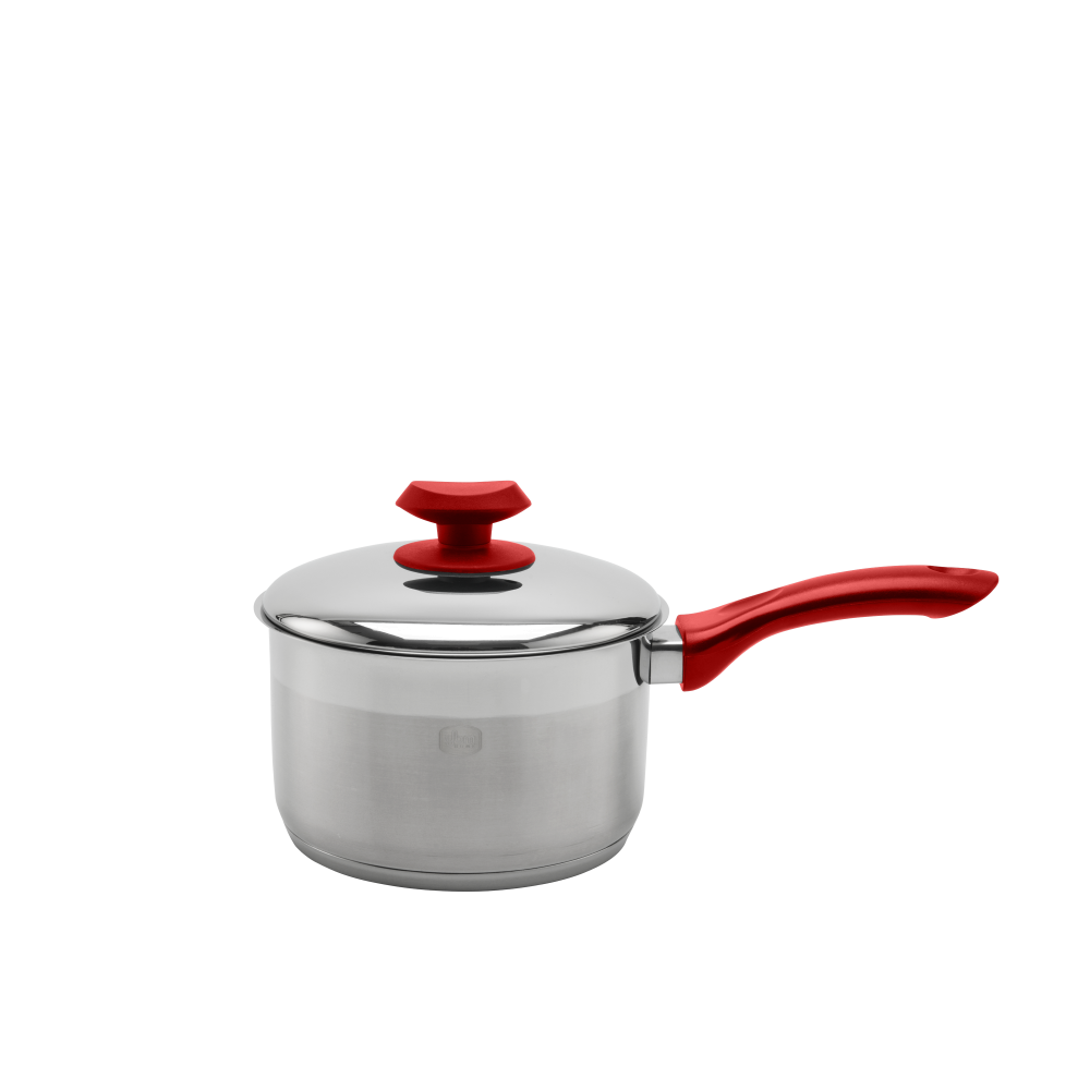 3.5qt SS Saucepan YBM Red