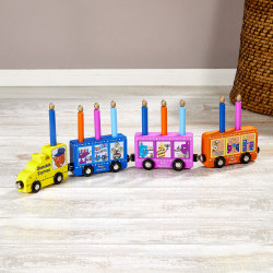 Wooden PLAY Menorah
