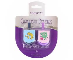 Dreidels Painted Wood 2pk.