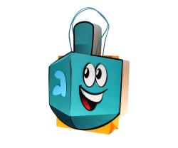 Chanukah Gift Bag 3D Dreidel