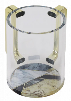 Washcup Acrylic 911154 Clr/Gld